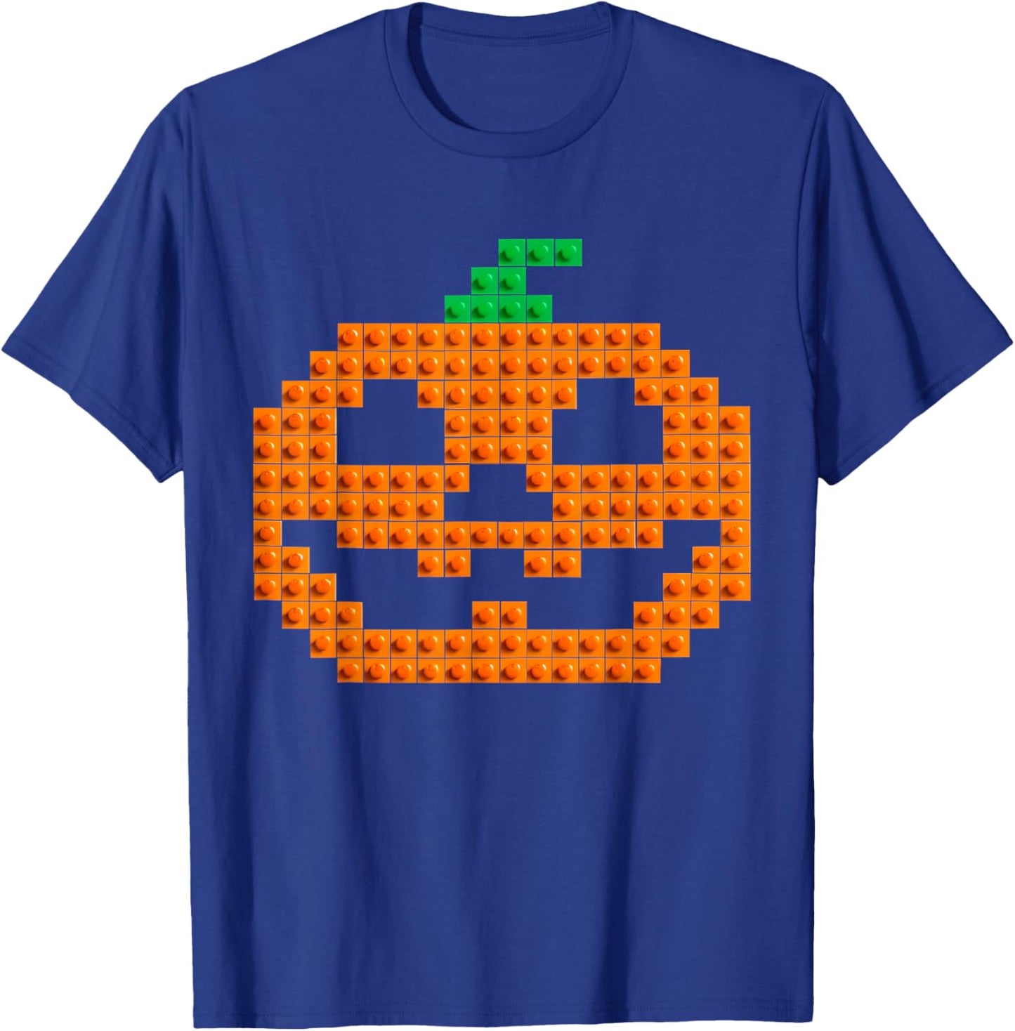 Halloween Master Builder Pumpkin Brick Building Block Boys T-Shirt - T-Shirt | Royal
