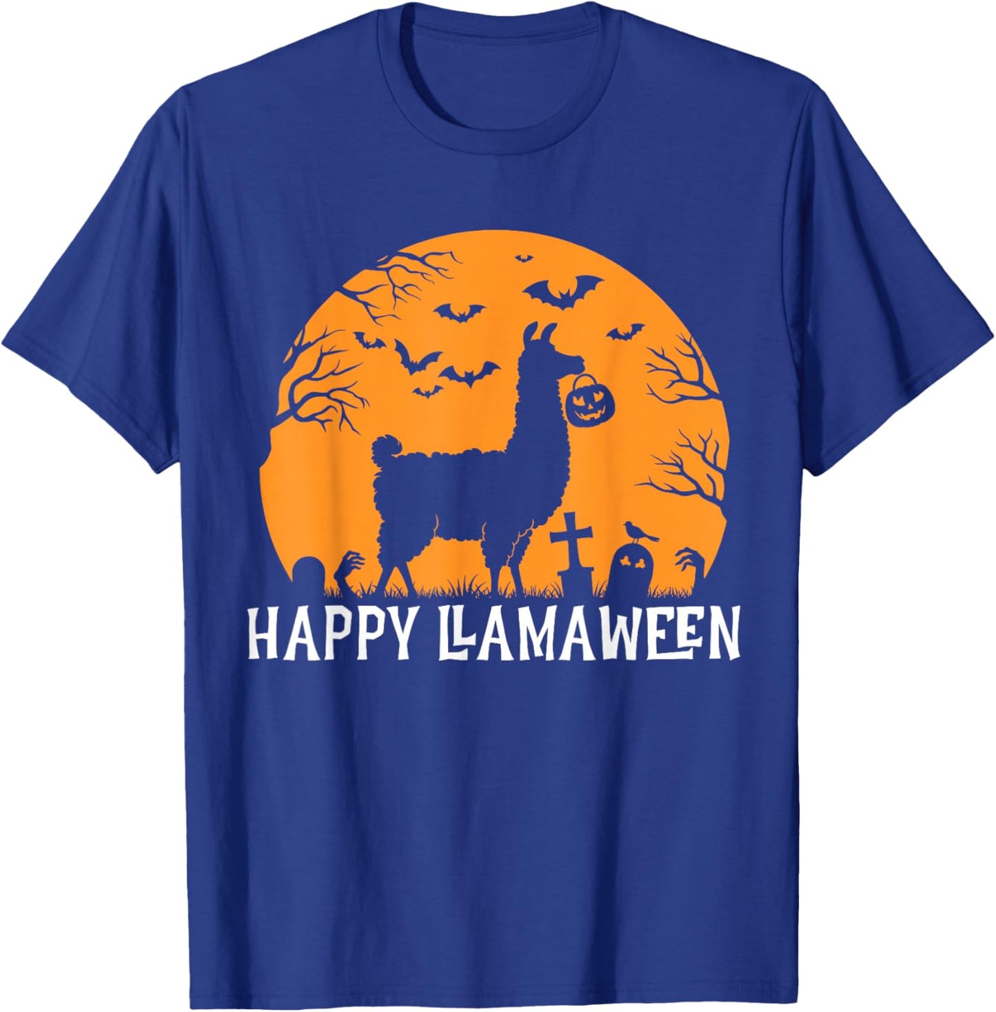Halloween Llama Happy Llamaween T-Shirt - T-Shirt | Royal