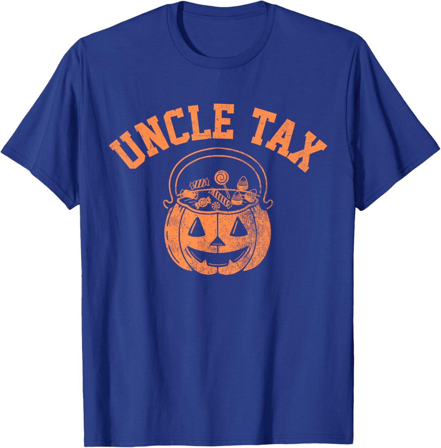 Vintage Uncle Tax Halloween Pumpkin Spooky Trick or Treat T-Shirt - T-Shirt | Royal