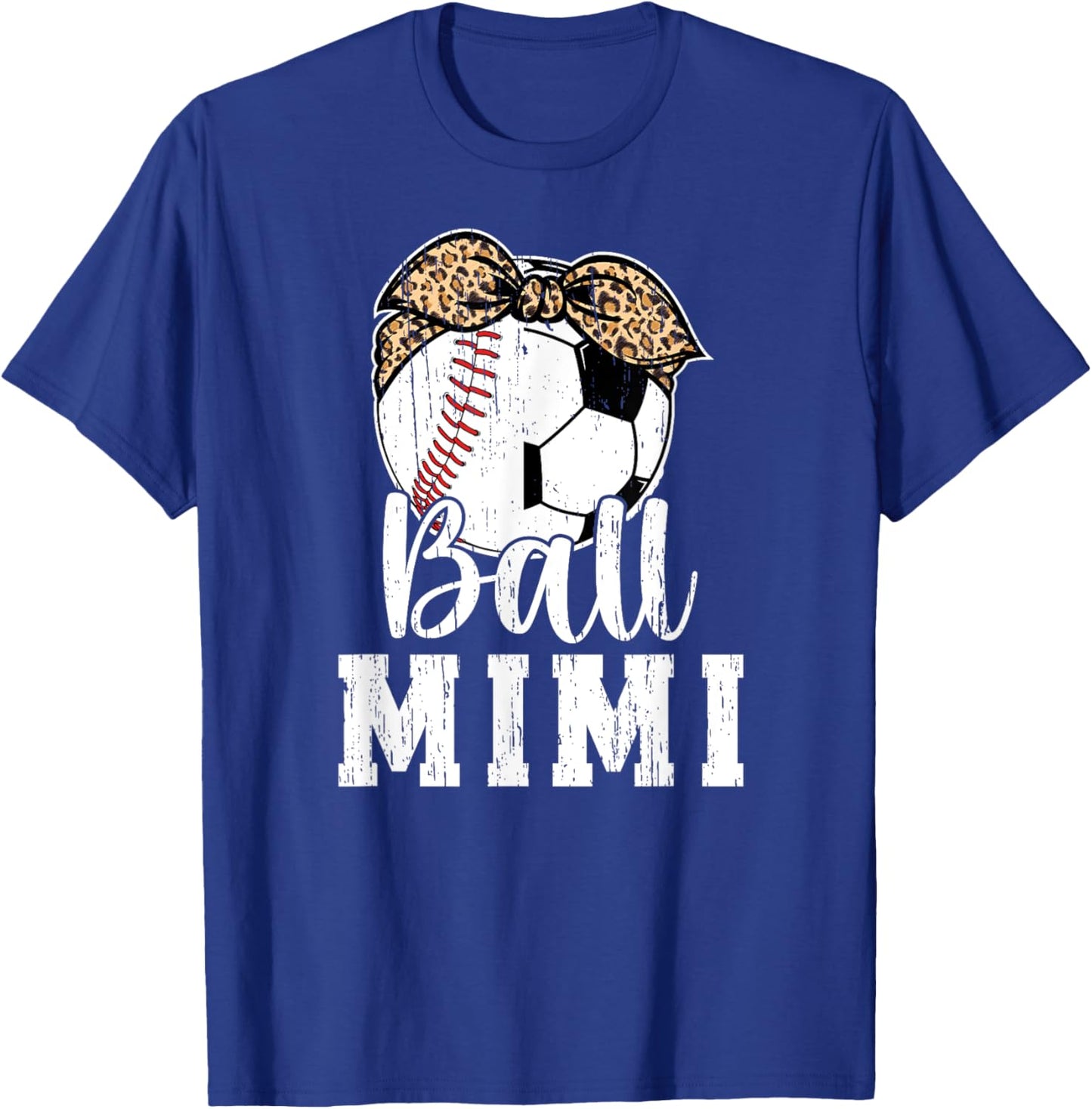 Ball Mimi Grandma Baseball Soccer Mimi T-Shirt - T-Shirt | Royal