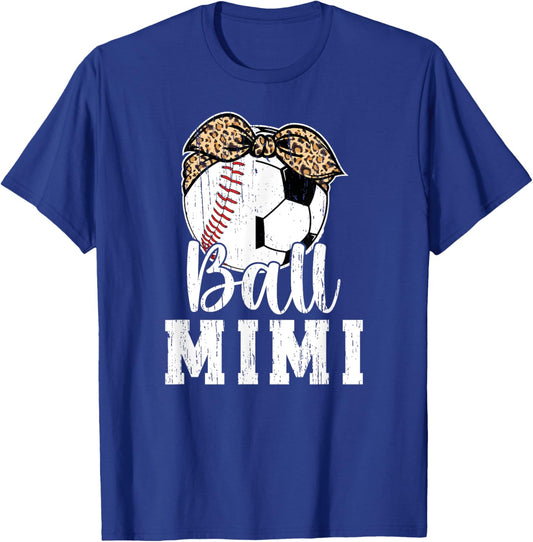 Ball Mimi Grandma Baseball Soccer Mimi T-Shirt - T-Shirt | Royal