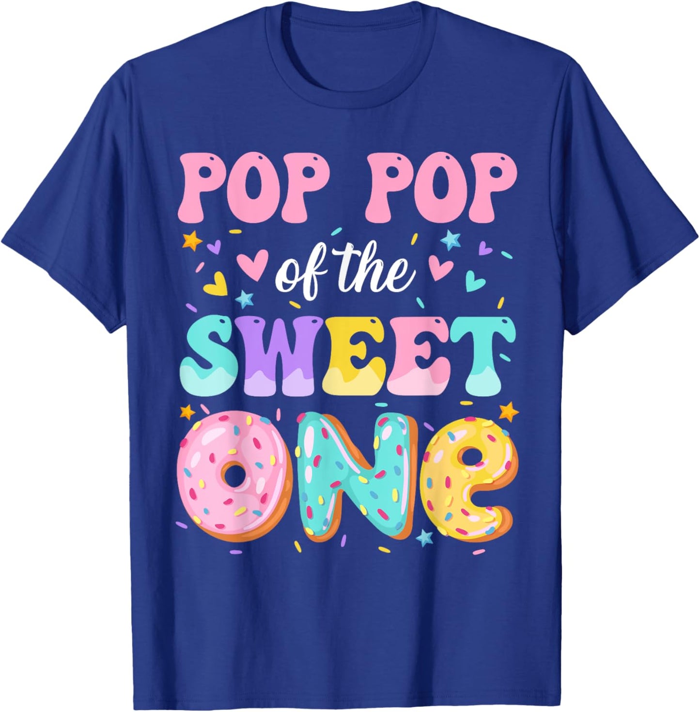 Pop Pop Of The Sweet One 1st Birthday Donut Bday Party T-Shirt - T-Shirt | Royal