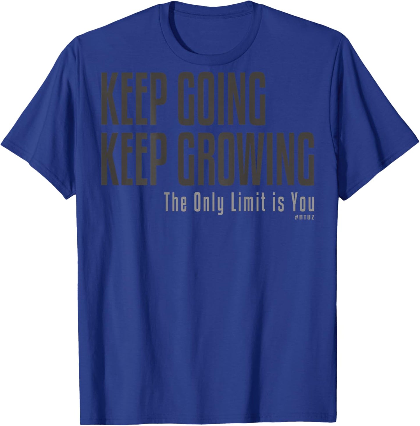 Fitness Quote Y2K Gym Training Back Print Yoga Sport Workout T-Shirt - T-Shirt | Royal