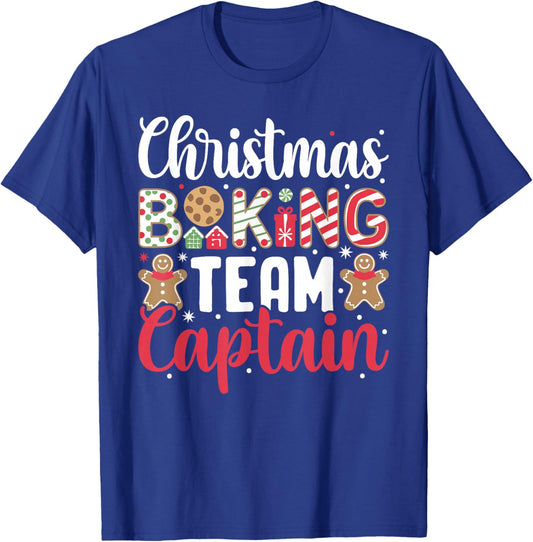 Funny Christmas Baking Team Captain Baking Christmas Cookie T-Shirt - T-Shirt | Royal