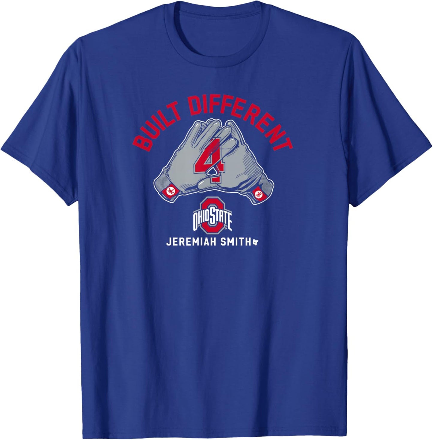Jeremiah Smith - Built Different - Ohio State Football T-Shirt - T-Shirt | Royal