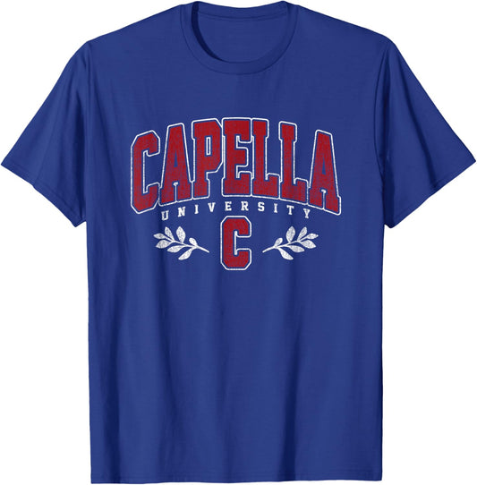 Capella Arch Retro Athletic Sports Men Women T-Shirt - T-Shirt | Royal