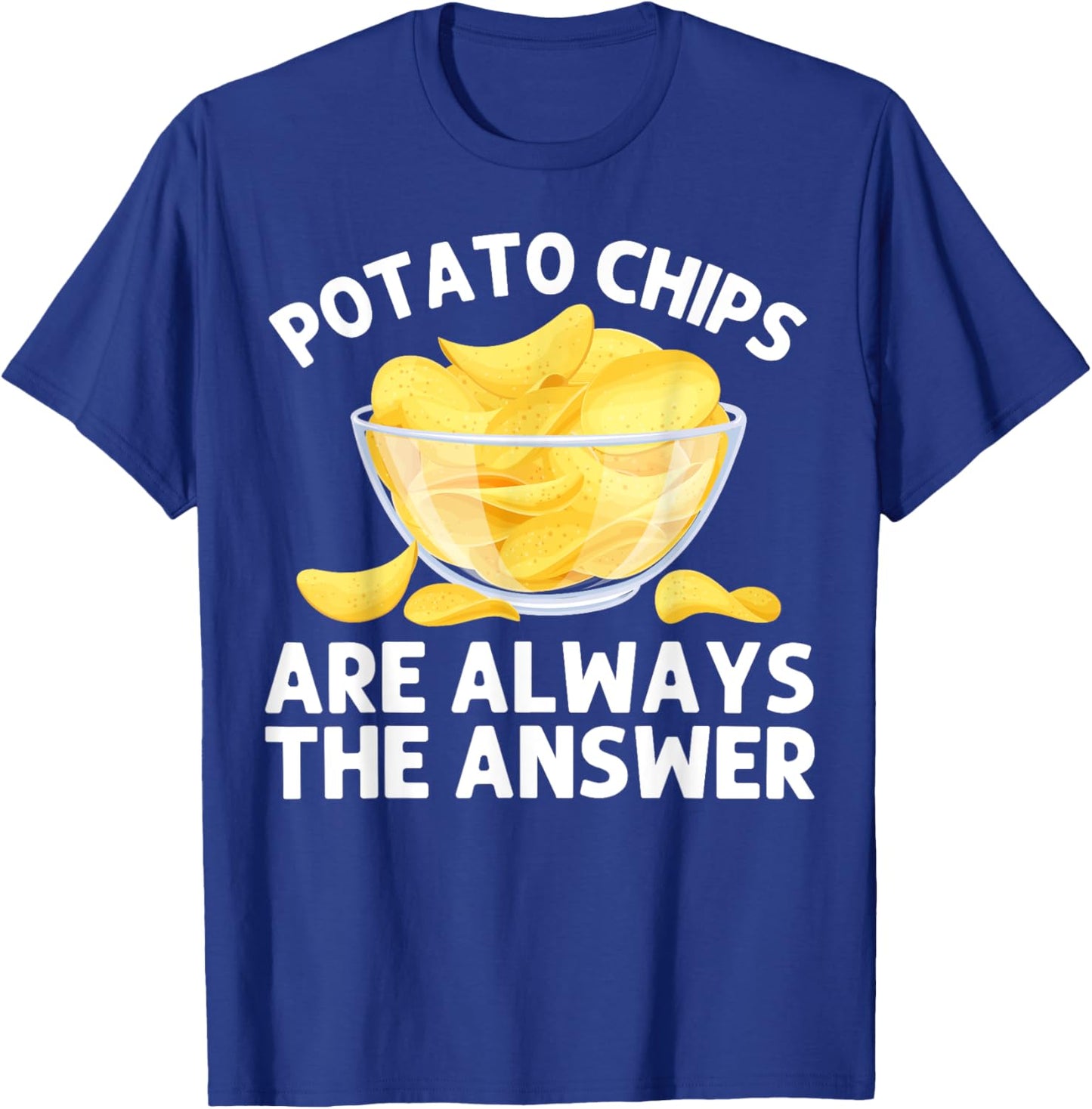 Funny Potato Chips Art Women Kids Bag Of Chips Lover T-Shirt - T-Shirt | Royal