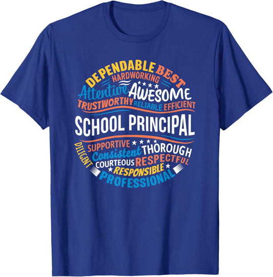 School Principal Shirts Funny Appreciation Principal Gifts T-Shirt - T-Shirt | Royal