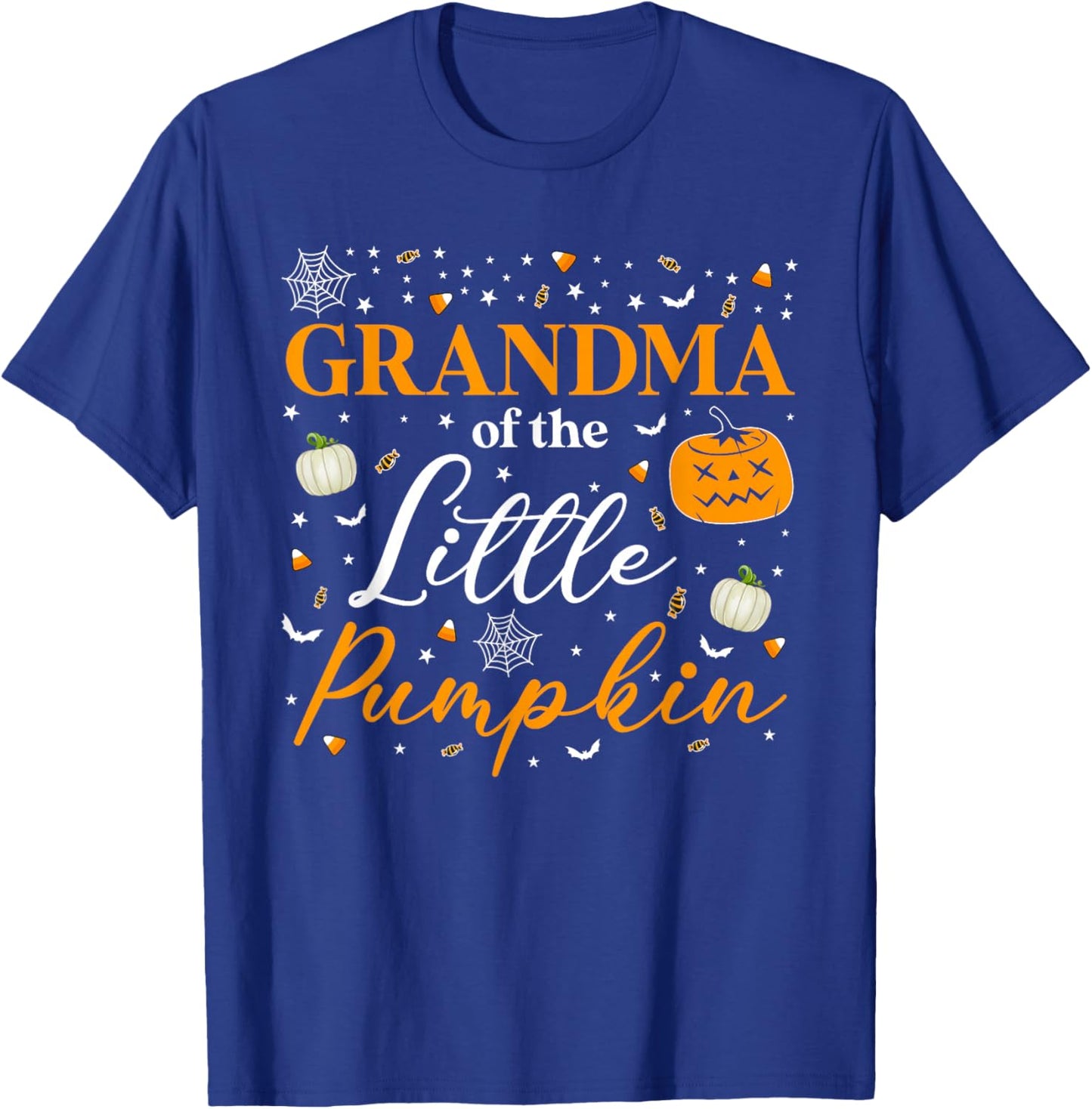 Grandma of The Little Pumpkin Family Matching Halloween T-Shirt - T-Shirt | Royal
