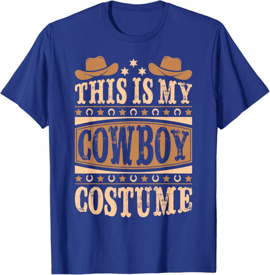 Cute Cowboy Western Cowboy Outfit Men Boy Kid Cowboy Costume T-Shirt - T-Shirt | Royal