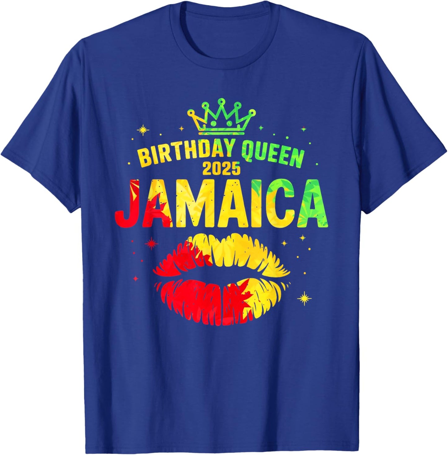 Birthday Crew Jamaica Trip 2025 Lips Bday Party Women Girls T-Shirt - T-Shirt | Royal