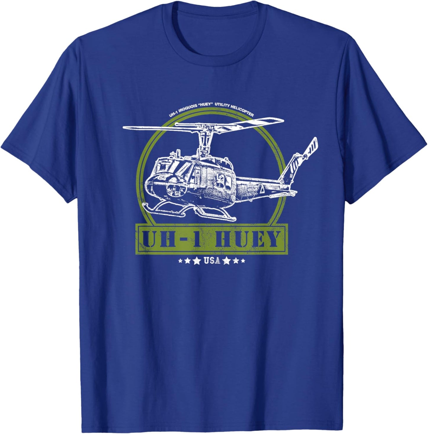 UH-1 Iroquois Huey Helicopter T-Shirt - T-Shirt | Royal