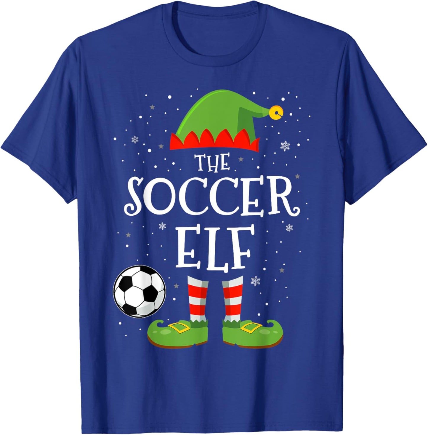 The soccer elf funny christmas matching family pajama T-Shirt - T-Shirt | Royal