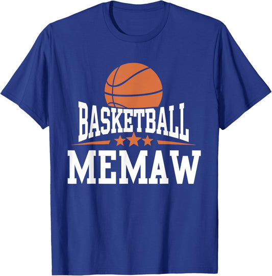 Basketball Memaw Sports Family Matching Basketball T-Shirt - T-Shirt | Royal
