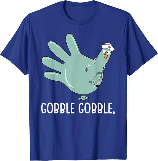 Thanksgiving nurse Glove Turkey Nurse thanksgiving for nurse T-Shirt - T-Shirt | Royal