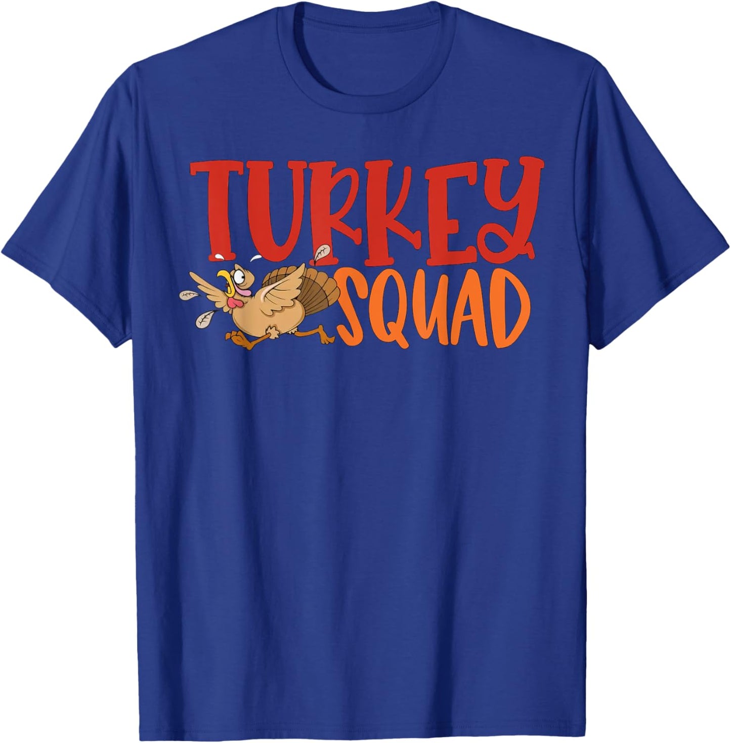 Turkey Trot Squad Funny Thanksgiving Running 2024 Matching T-Shirt - T-Shirt | Royal