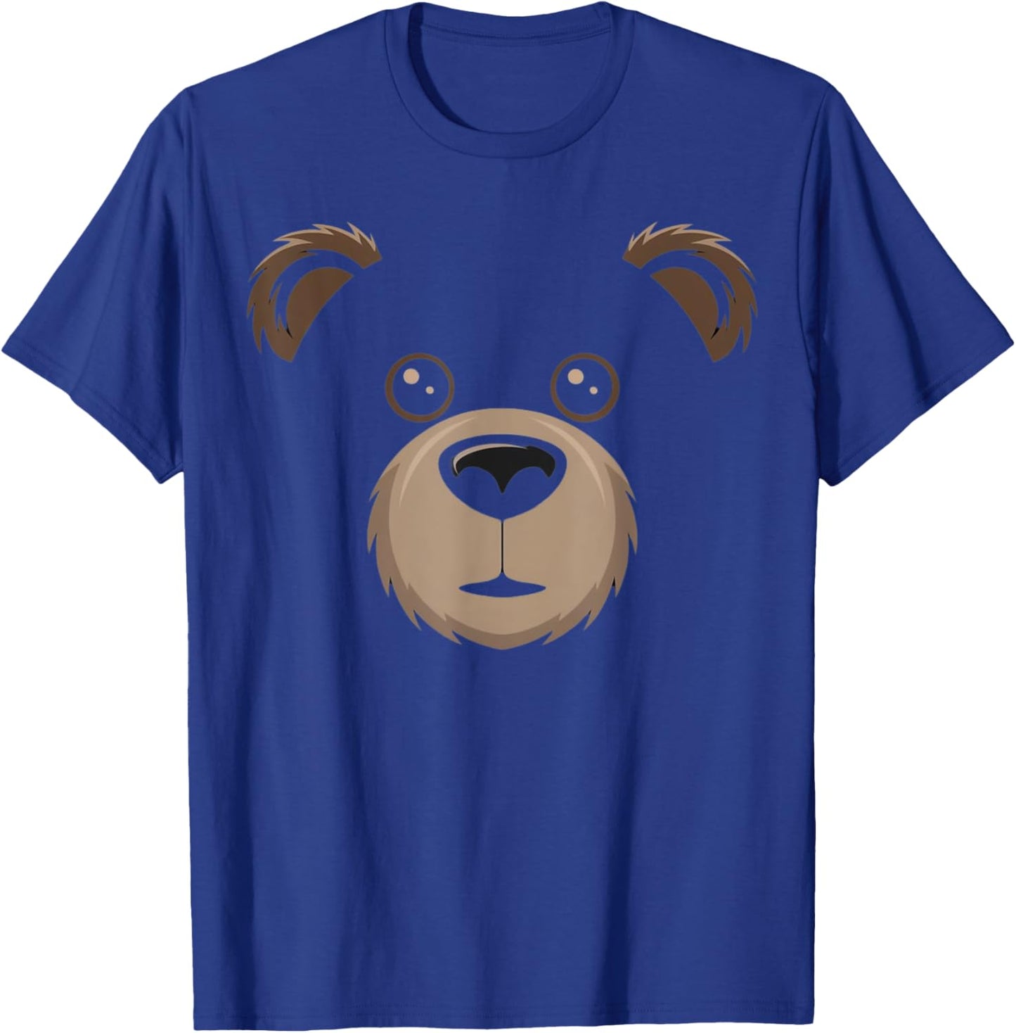 Bear Face Halloween Costume Brown Bear Animal Kids T-Shirt - T-Shirt | Royal