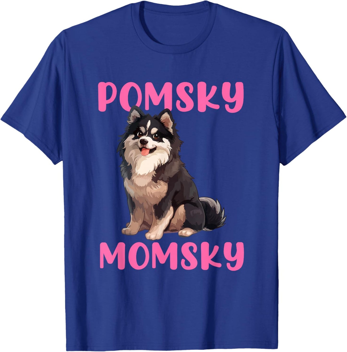 Pomsky momsky dog Men Women Kids T-Shirt - T-Shirt | Royal