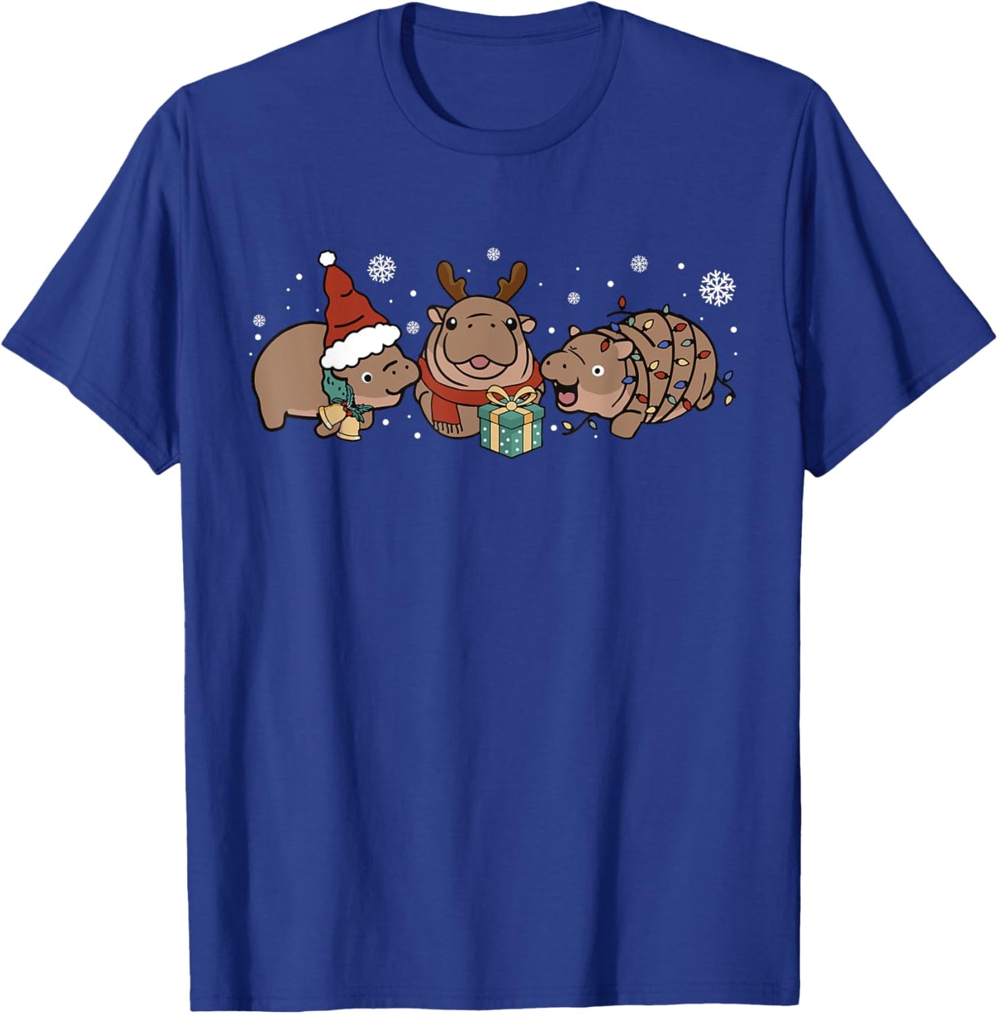 Funny Moo-Deng Christmas Baby Famous Hippo Zoo For Family T-Shirt - T-Shirt | Royal