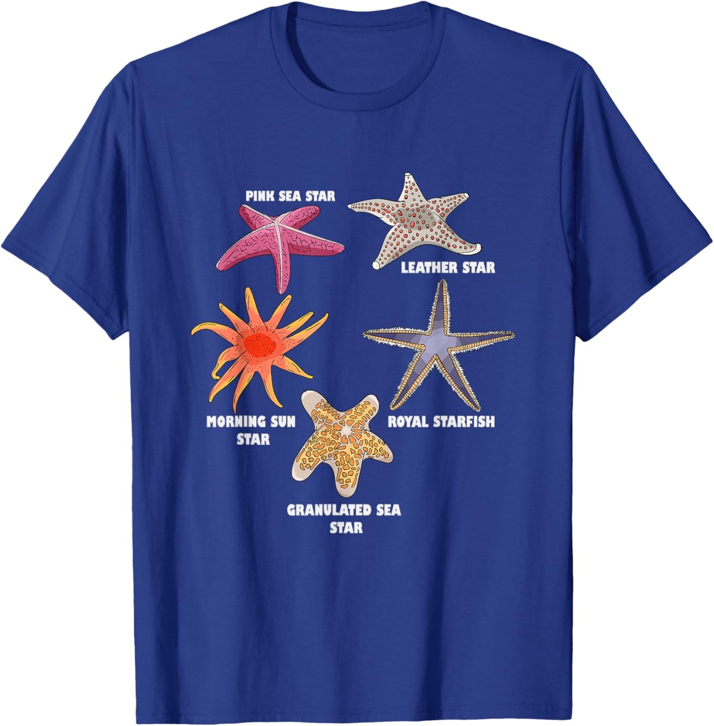 Sea Star Types Starfish Species Underwater Marine Starfish T-Shirt - T-Shirt | Royal