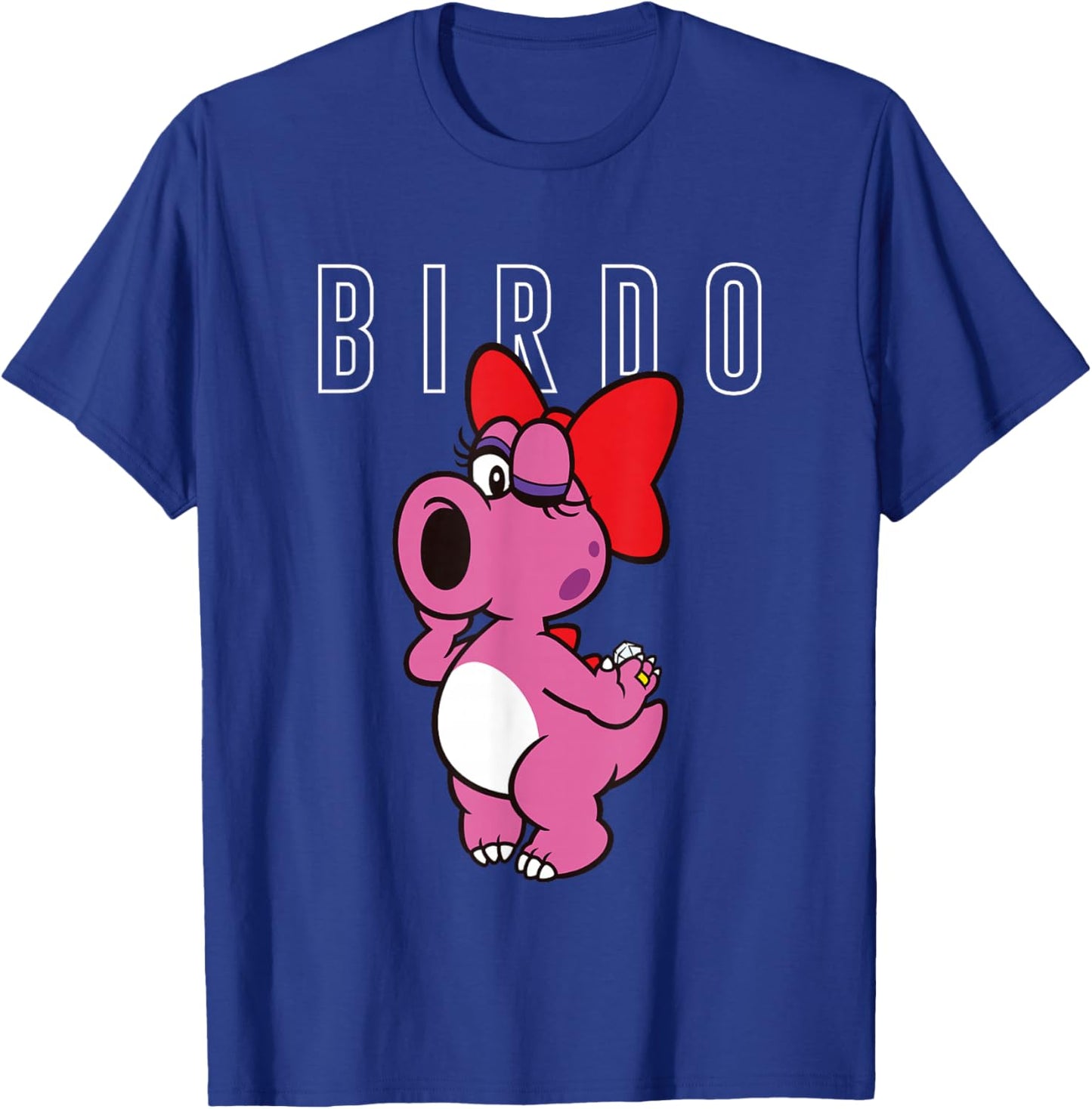 Super Mario Bros Birdo Big Pink Portrait Simple Text T-Shirt - T-Shirt | Royal