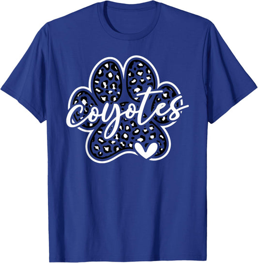Vintage Coyotes Team Pride School Spirit Back To School T-Shirt - T-Shirt | Royal