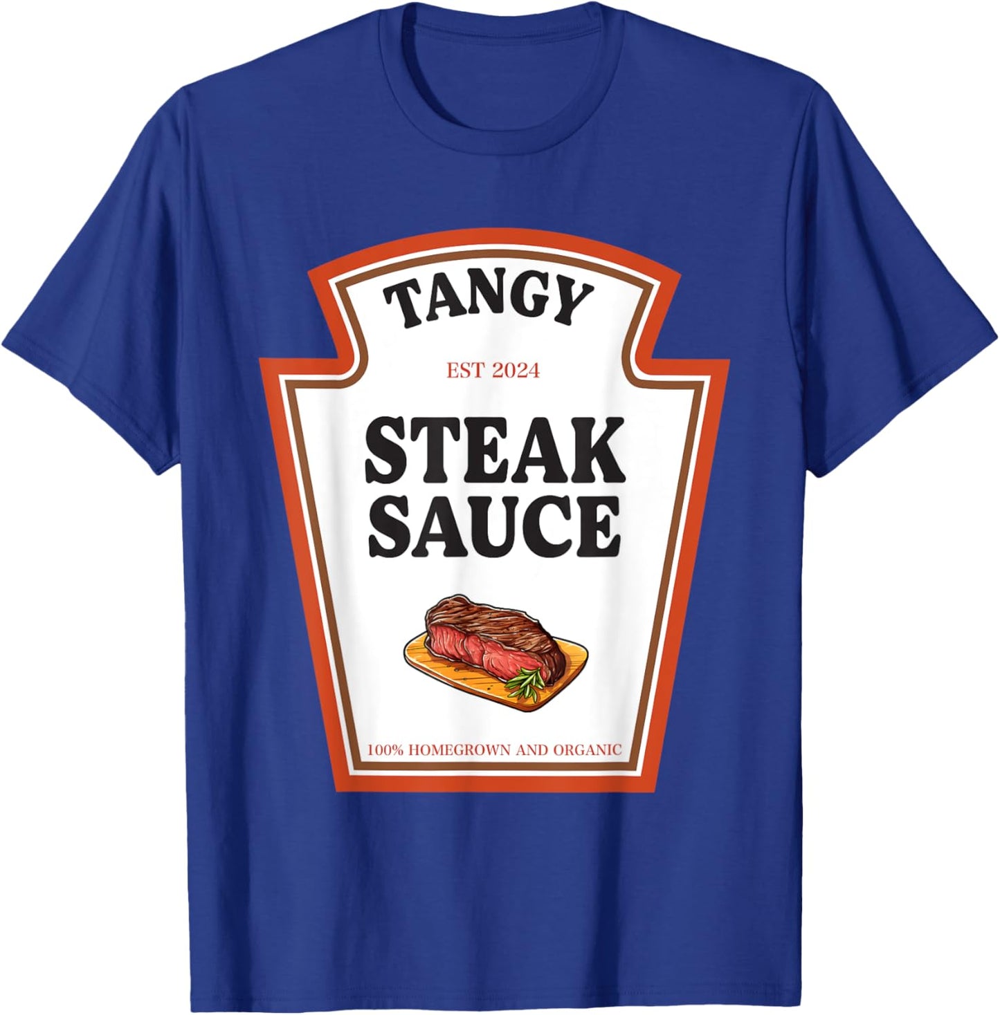 Tangy Steak Sauce Condiment Costume Party Matching T-Shirt - T-Shirt | Royal