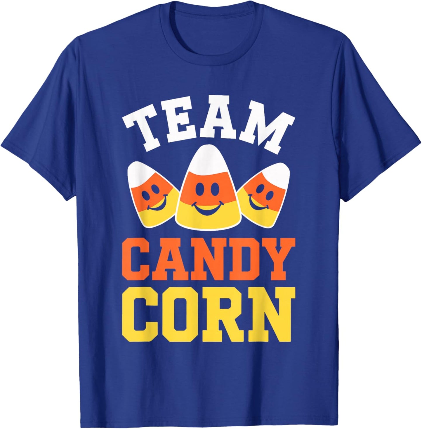 Team Candy Corn Shirt Adult Kids Men Women Halloween Costume T-Shirt - T-Shirt | Royal