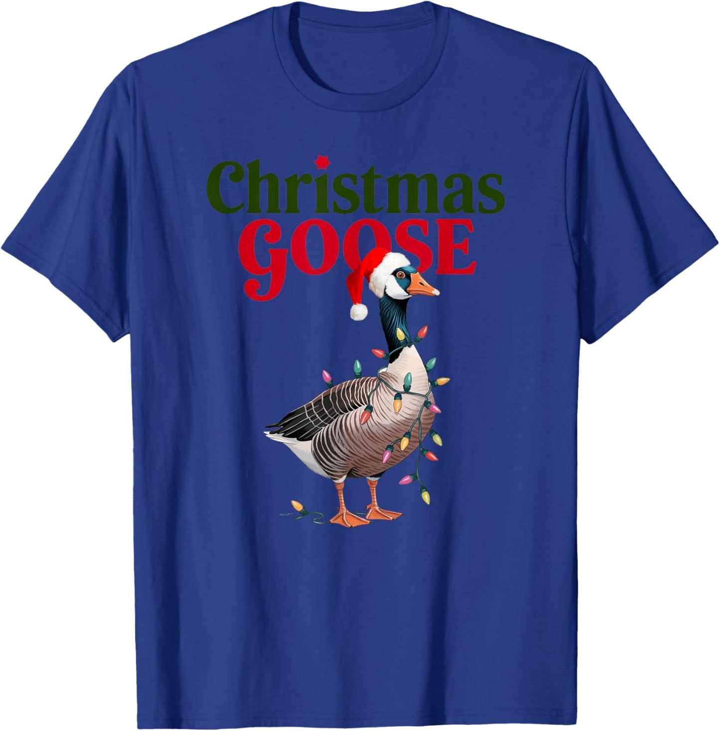 Christmas Goose Lights Cute Holiday bags And Decor T-Shirt - T-Shirt | Royal