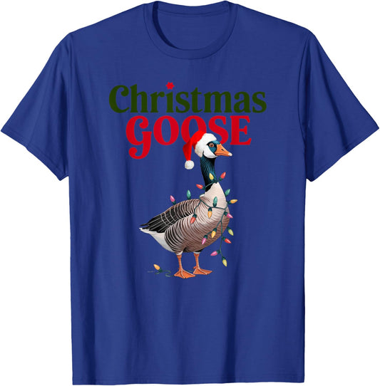 Christmas Goose Lights Cute Holiday bags And Decor T-Shirt - T-Shirt | Royal