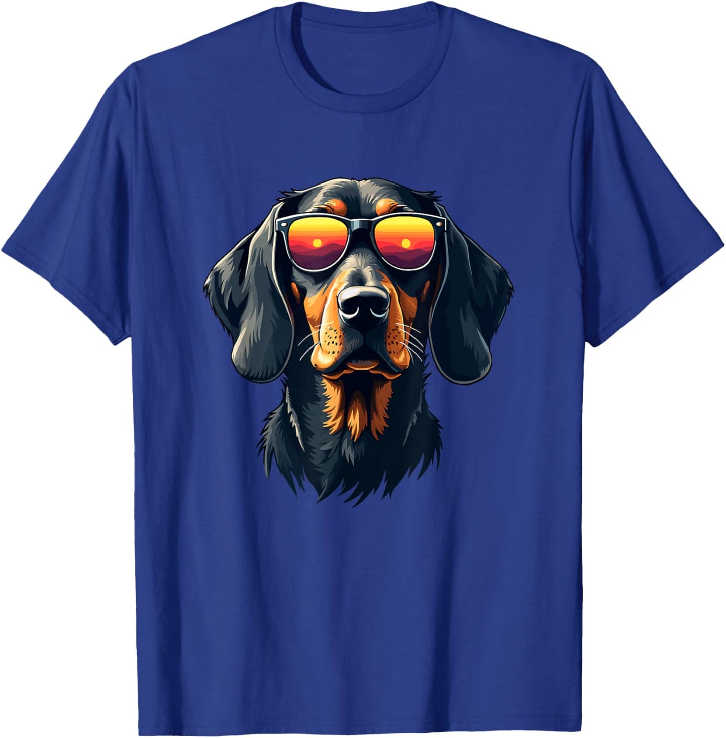 Retro Sunglasses Coonhound Coon Dog T-Shirt - T-Shirt | Royal