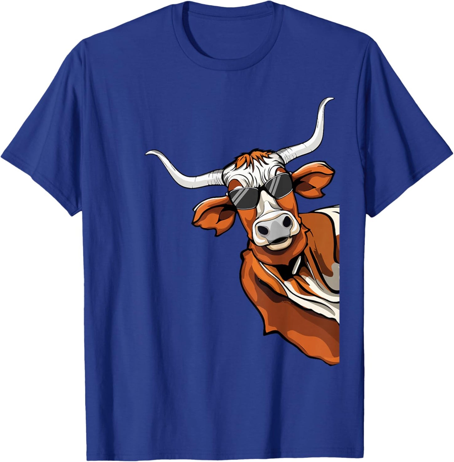Longhorn Cow Lover Cool Cow Kids Longhorn Cow T-Shirt - T-Shirt | Royal