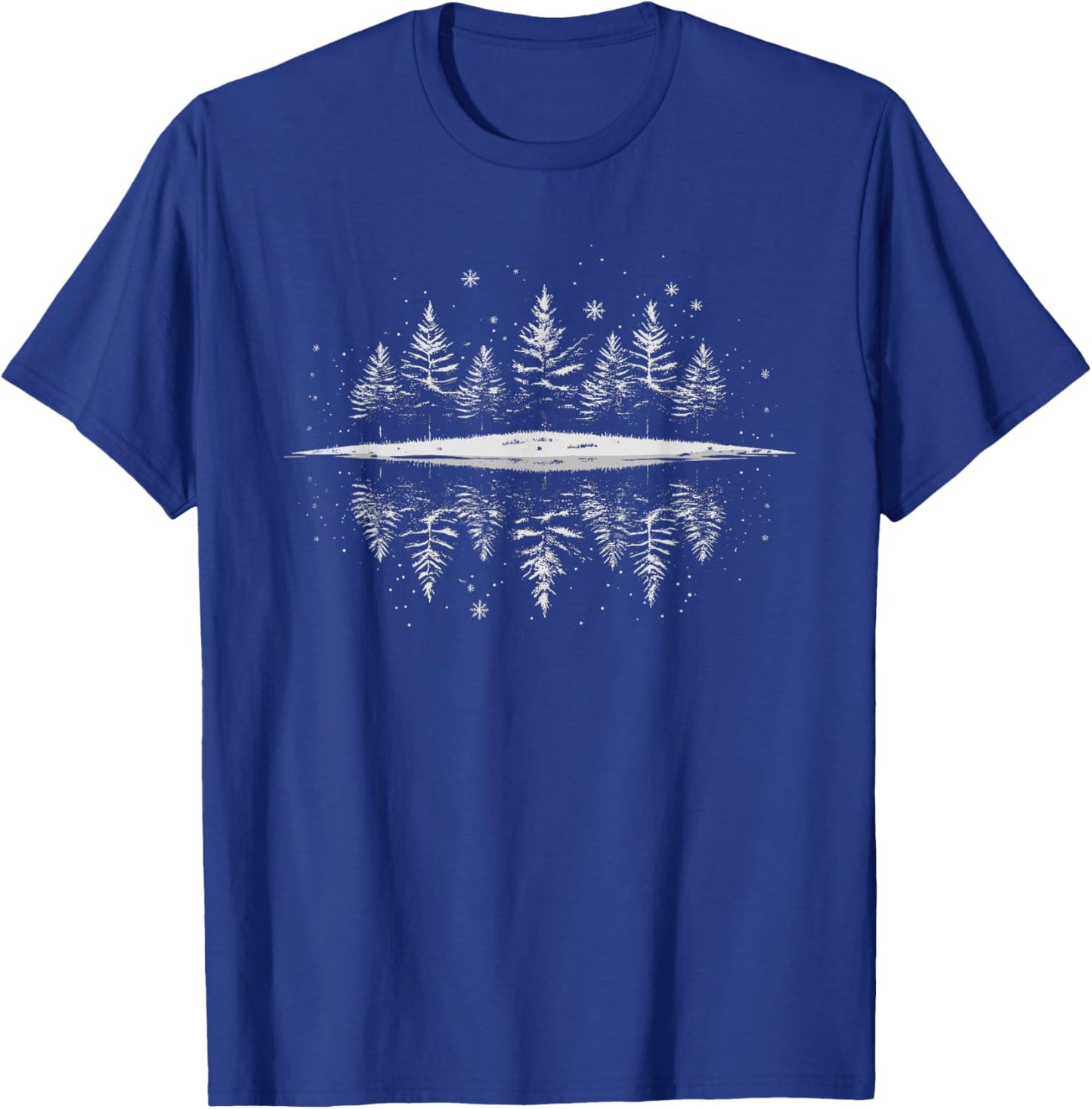 Nature Reflection Forest Trees Outdoor Wildlife T-Shirt - T-Shirt | Royal