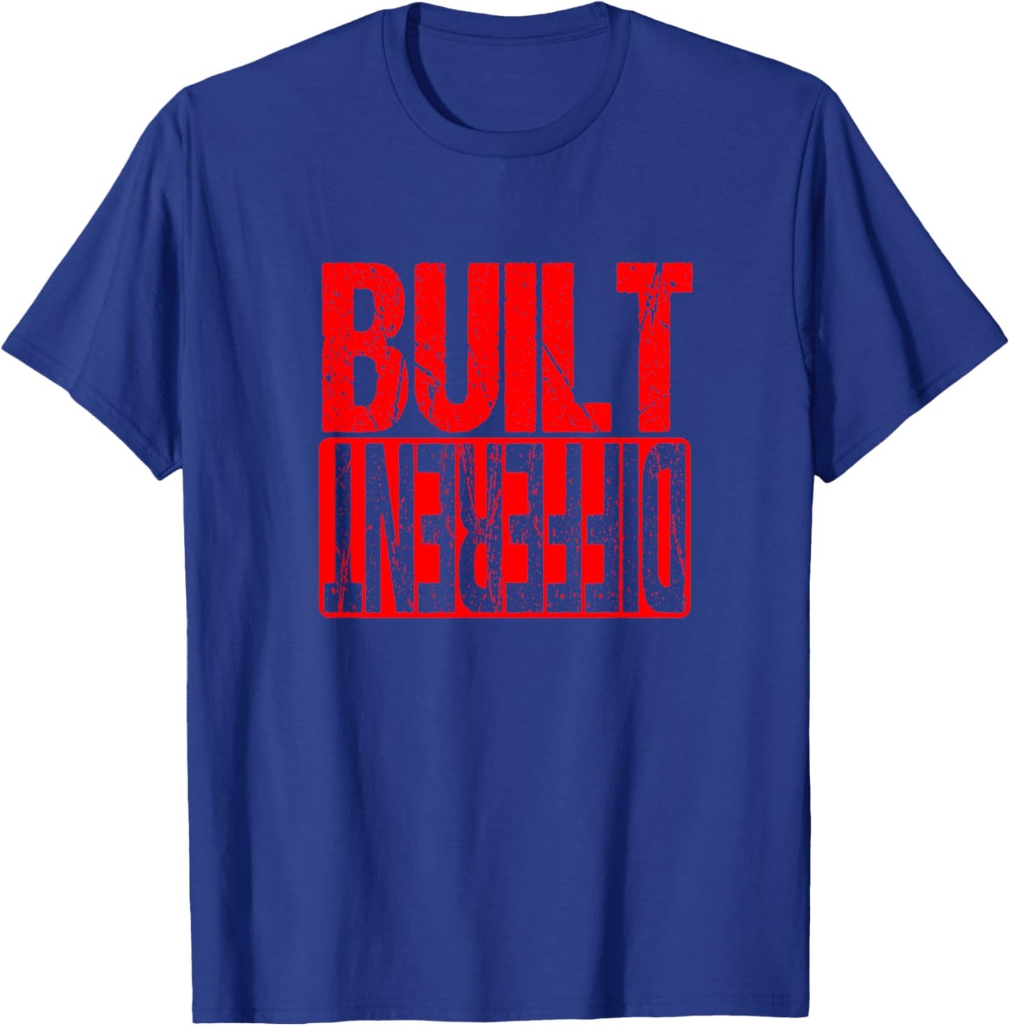 Red Built Different Red Color Graphic Red T-Shirt - T-Shirt | Royal