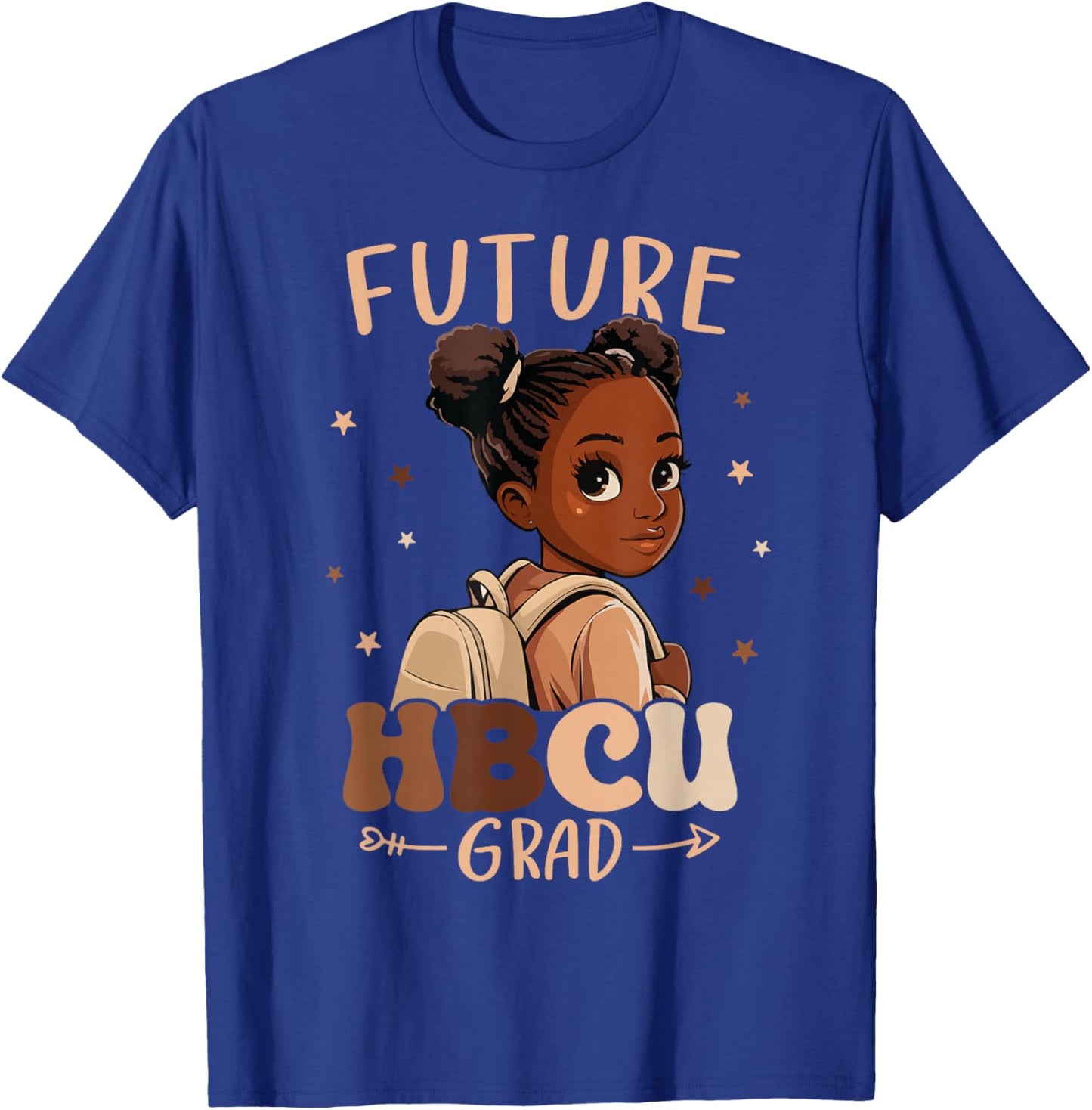 Future HBCU Grad kids Black Girl Afro Black History Month T-Shirt - T-Shirt | Royal