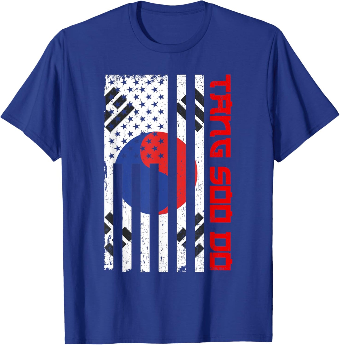 Tang Soo Do - USA Flag Taekwondo Mixed Martial Arts MMA T-Shirt - T-Shirt | Royal