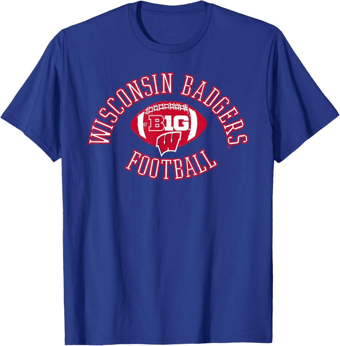 Wisconsin Badgers Big 10 Football Huddle Officially Licensed T-Shirt - T-Shirt | Royal