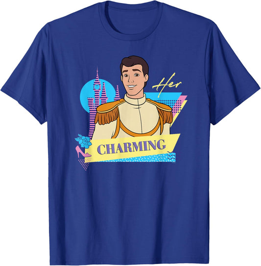 Disney Cinderella Retro Couples Matching Her Prince Charming T-Shirt - T-Shirt | Royal