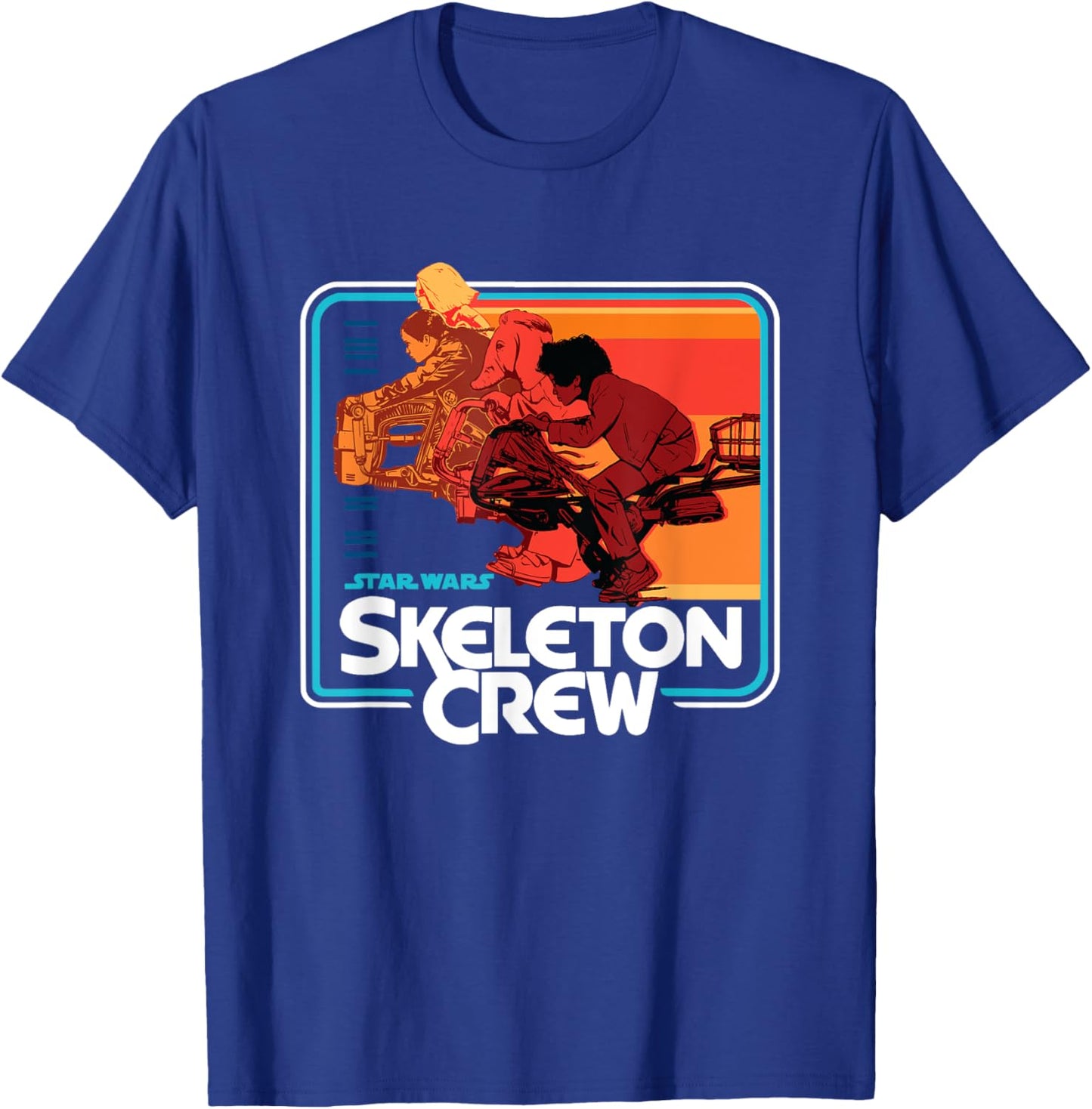 Star Wars Skeleton Crew Vintage Sunset Speeders T-Shirt - T-Shirt | Royal