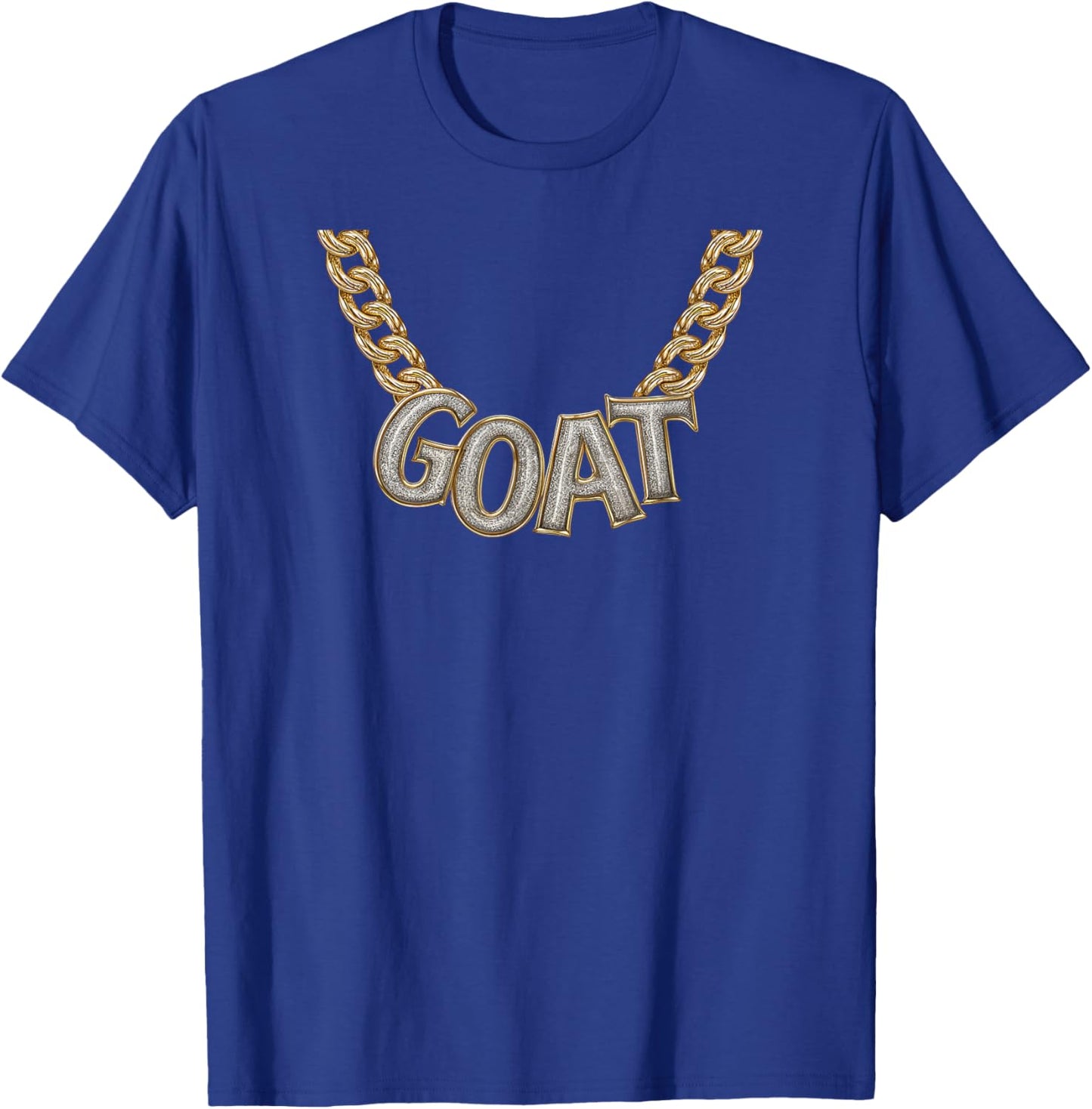 Boy Kid Funny Slang Gold Chain Goat Necklace Costume T-Shirt - T-Shirt | Royal