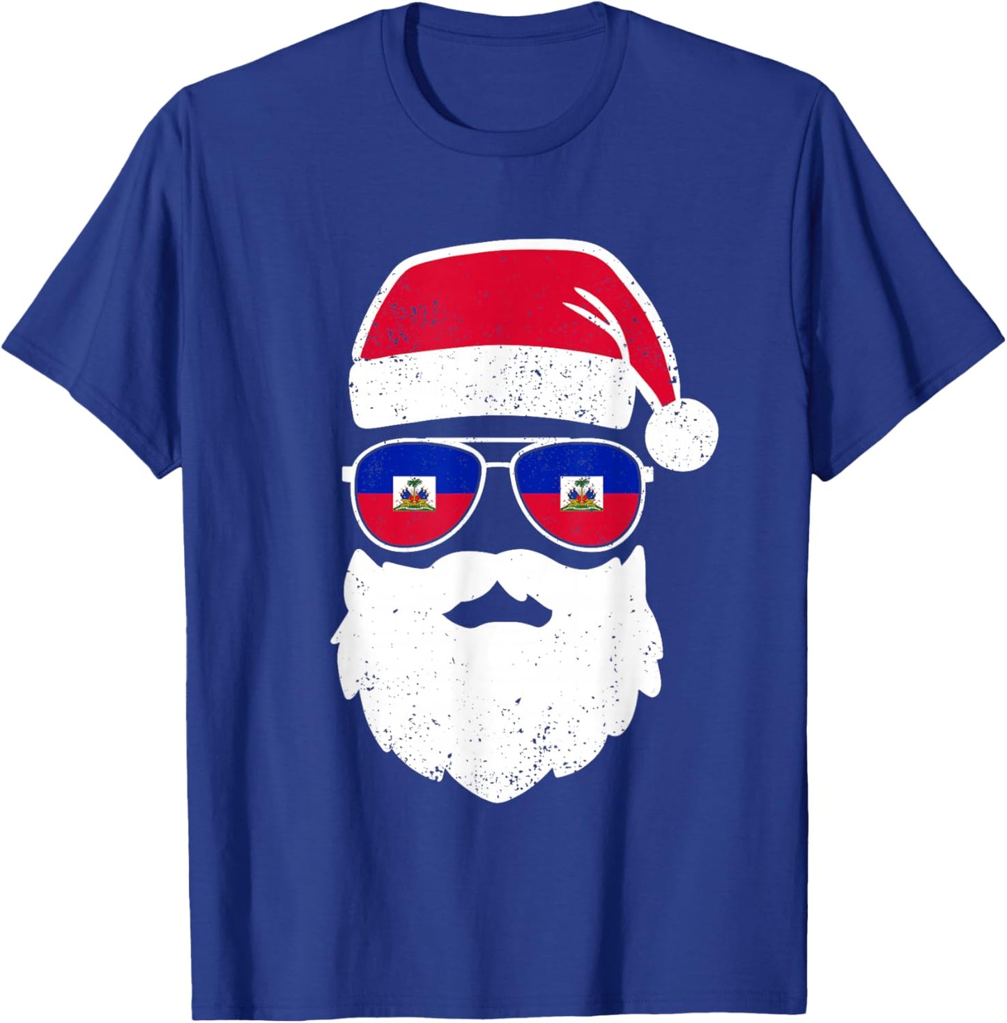 Funny Haitian Christmas Pajama Funny Haitian Matching Family T-Shirt - T-Shirt | Royal