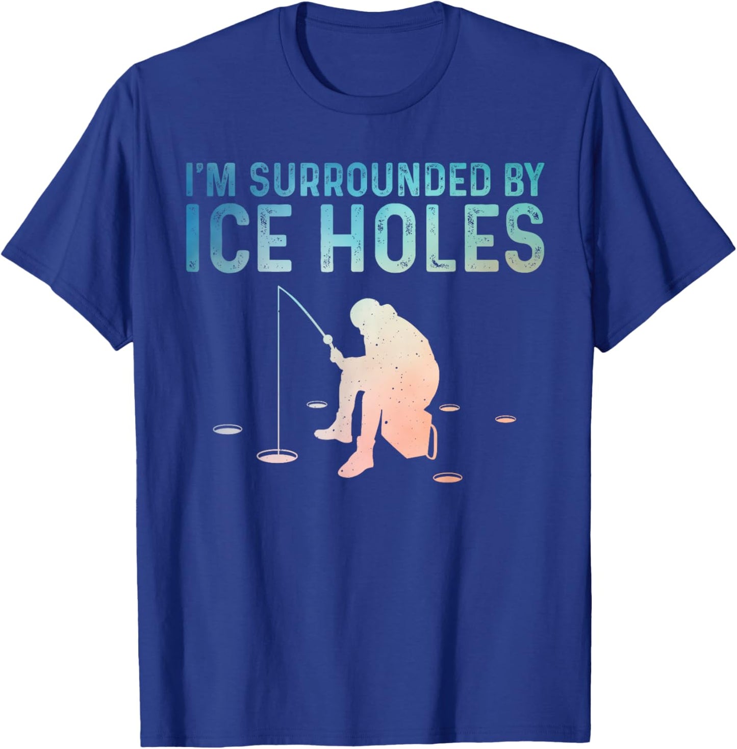 Funny Ice Fishing Novelty Women Ice Fishing Lover T-Shirt - T-Shirt | Royal