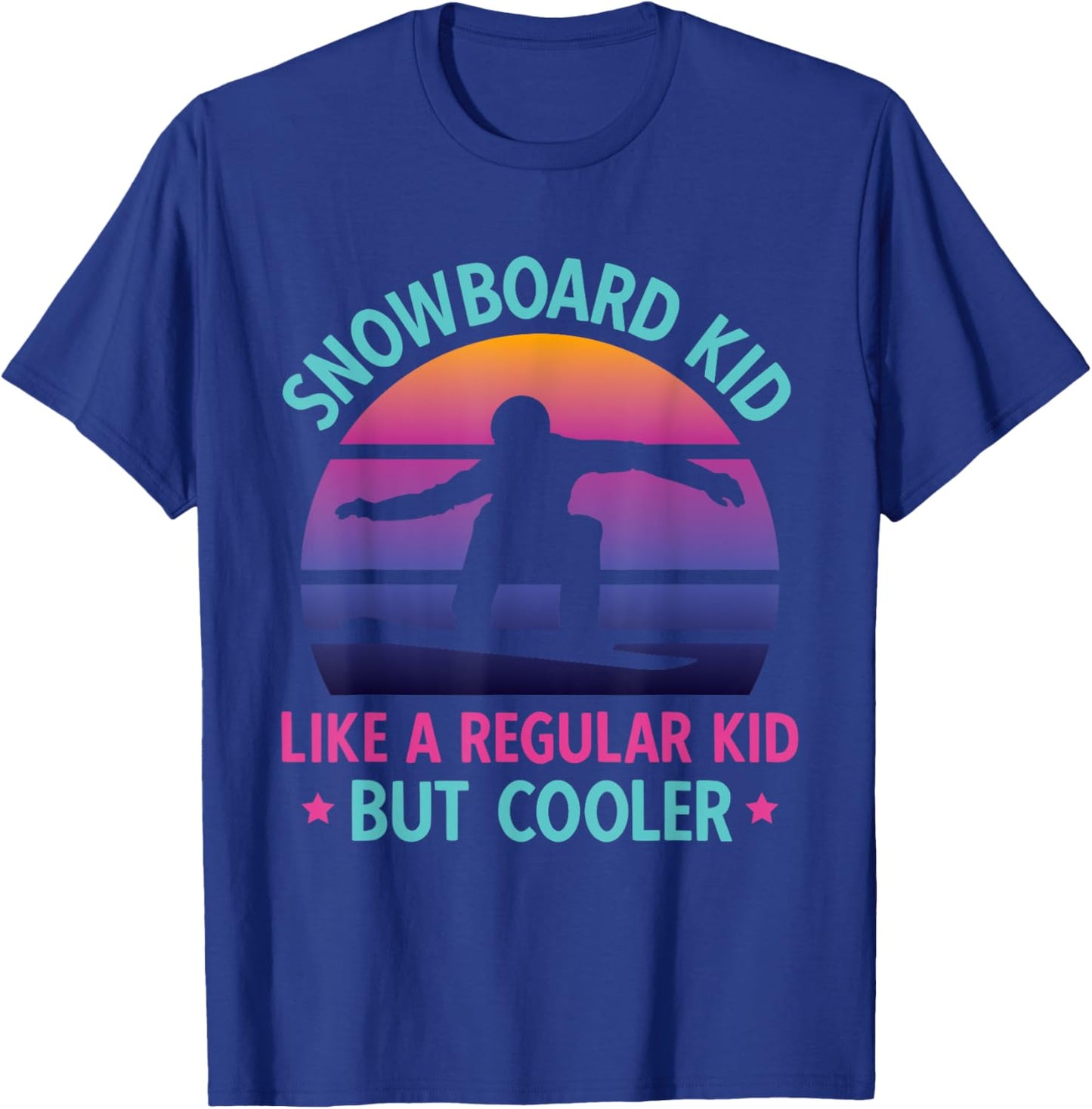 Snowboard Kid Retro 90s 80s Snowboarding T-Shirt - T-Shirt | Royal