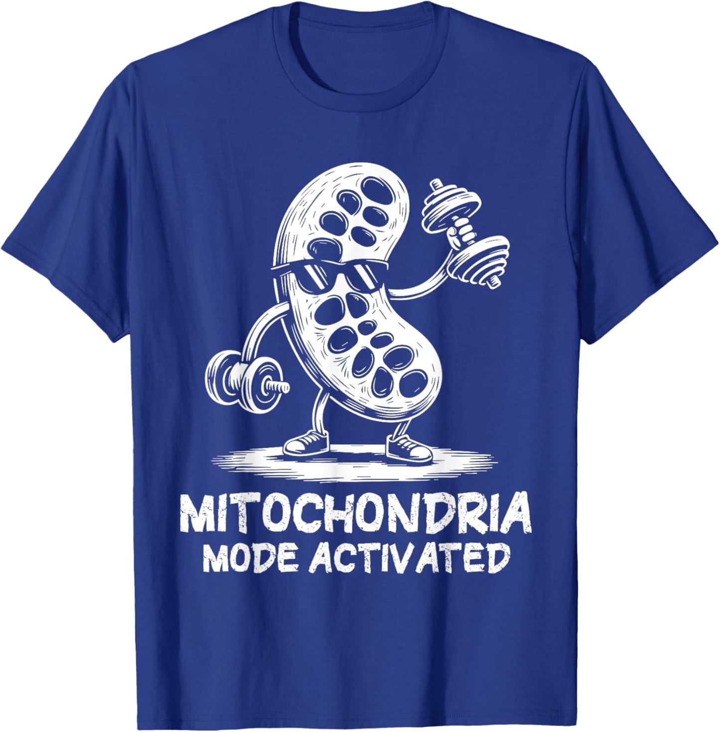 Mitochondria Mode Activated Cellular Biology Fitness T-Shirt - T-Shirt | Royal