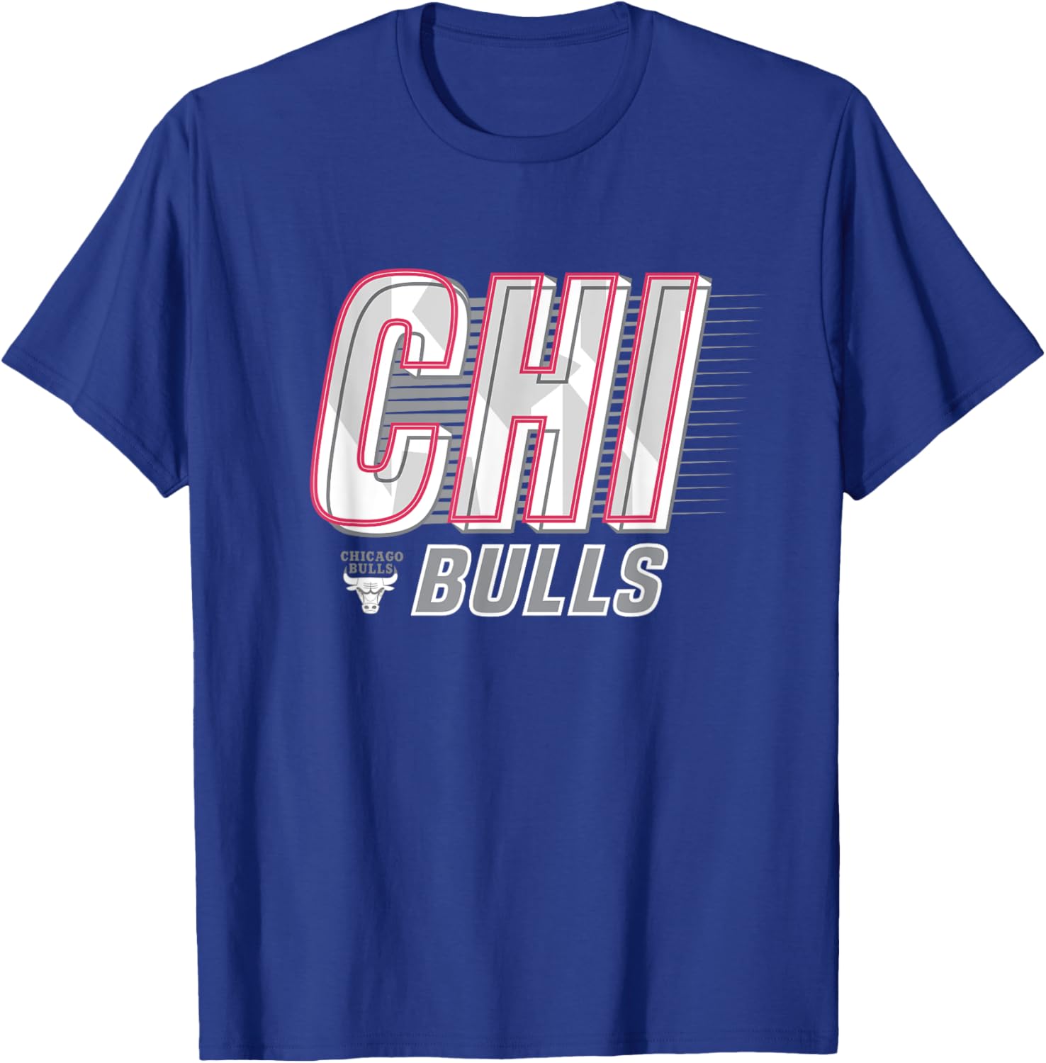 NBA Chicago Bulls Type Stack Logo T-Shirt - T-Shirt | Royal
