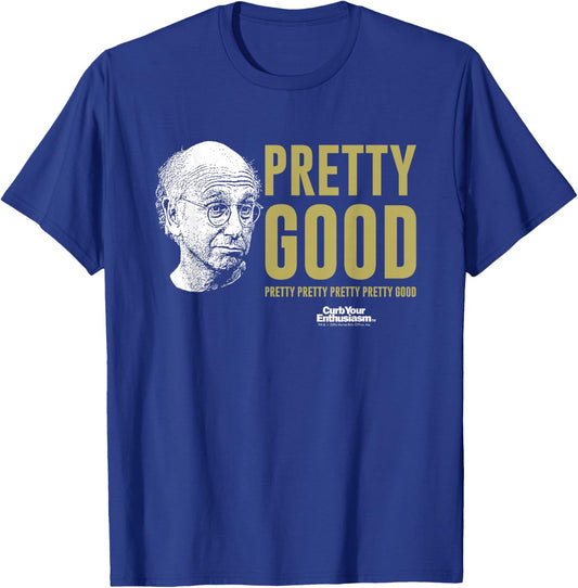 Pretty Good Larry David Face T-Shirt - T-Shirt | Royal