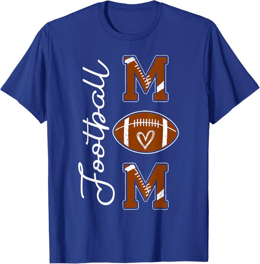 Football Mom Football Mom Shirt American Football T-Shirt - T-Shirt | Royal