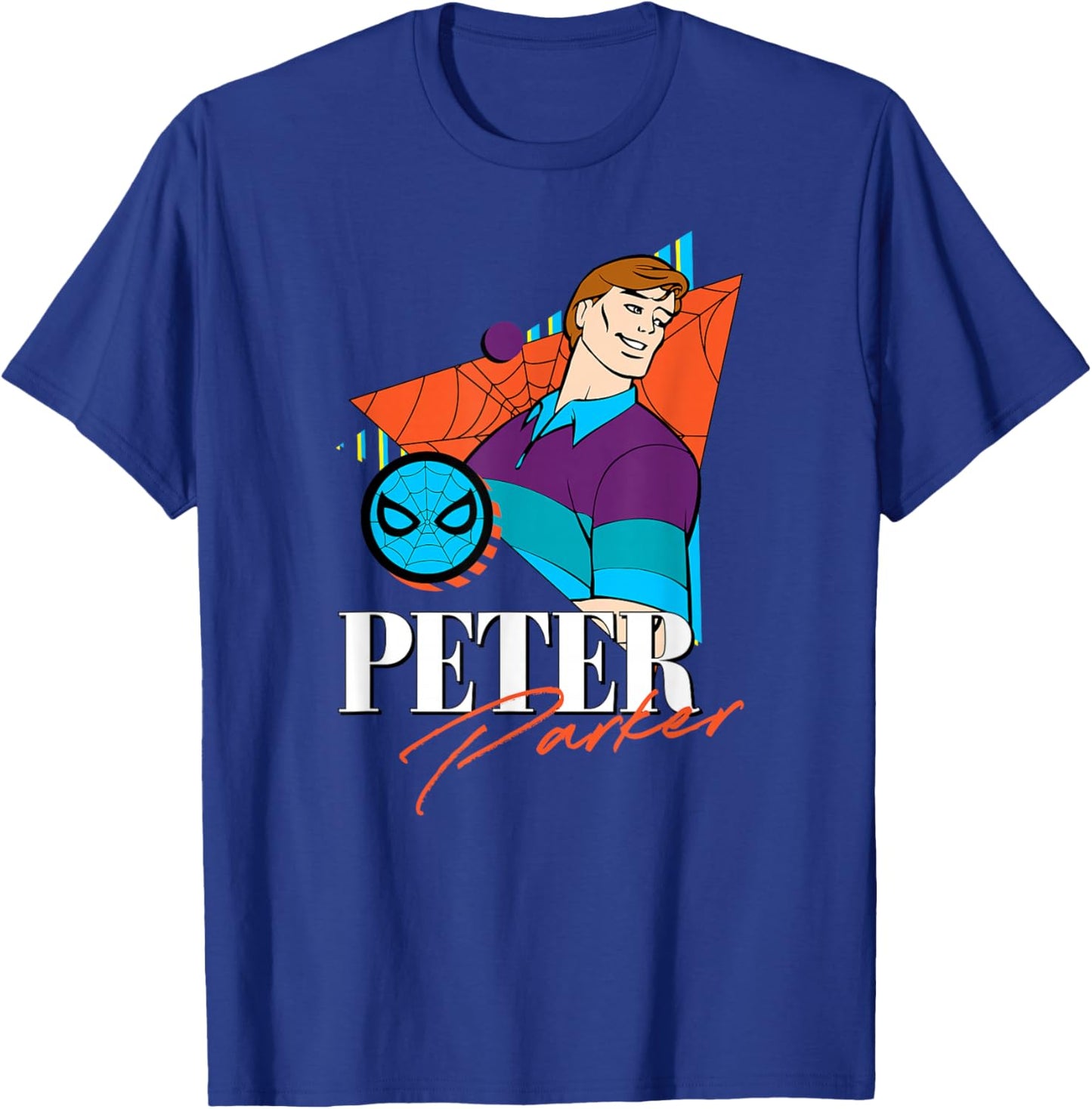 Marvel Spider-Man Retro ’90s Couples Matching Peter Parker T-Shirt - T-Shirt | Royal