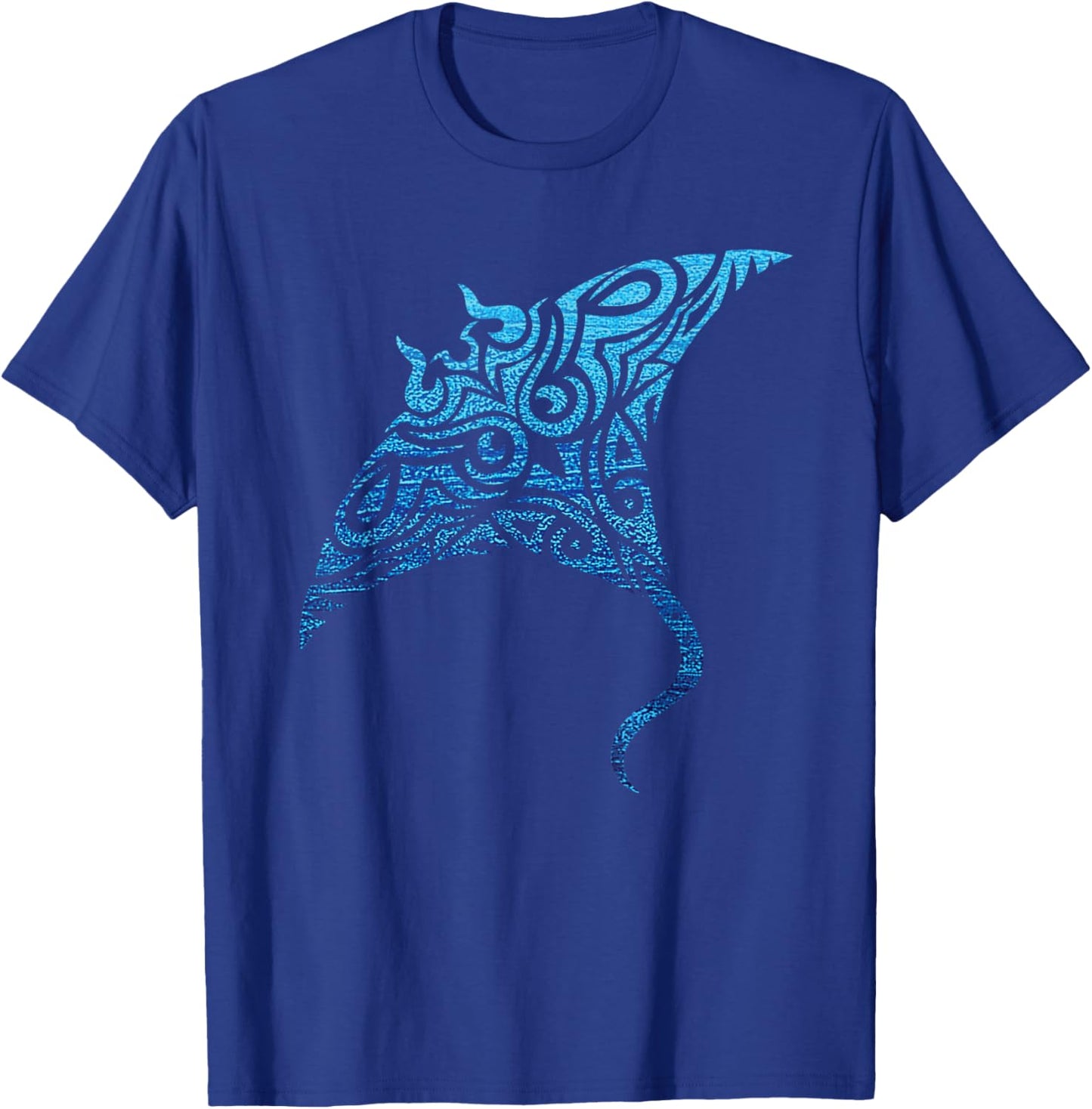 Hawaiian Manta Ray Tribal Polynesian Tattoo Pacific Stingray T-Shirt - T-Shirt | Royal
