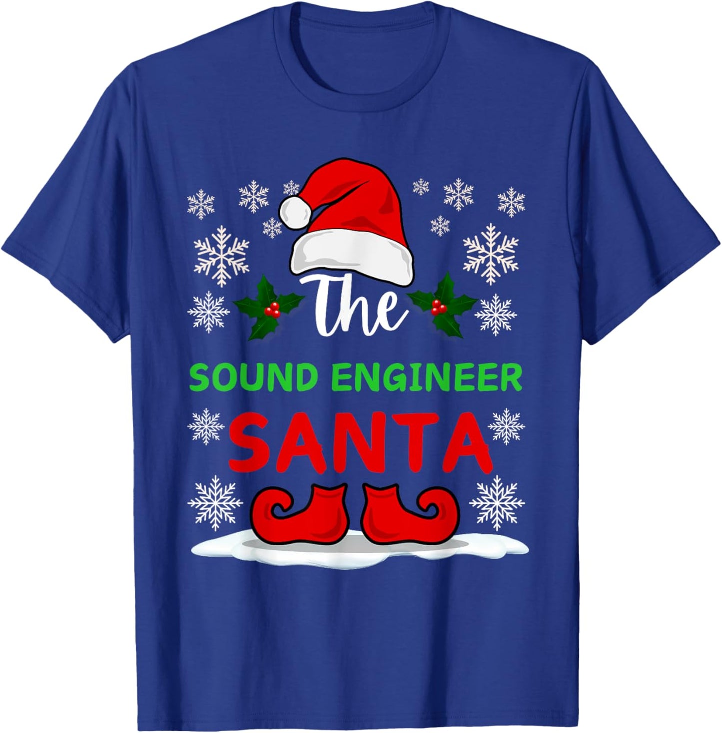 The Sound Engineer Santa Claus Christmas Day Xmas T-Shirt - T-Shirt | Royal